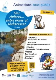 Animations grand public sur l'eau et les rivières : programme 2025