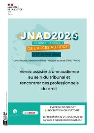 Journée nationale de l'accès au droit 2026 : venez assistez à une audience et rencontrer des professionnels du droit